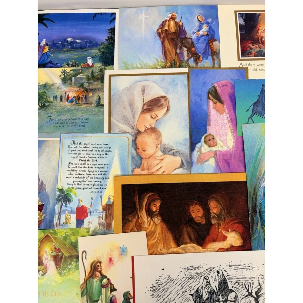 Vintage Christmas Cards Fronts ONLY for Scrapbooking Crafts Decoupage Lot of 50+